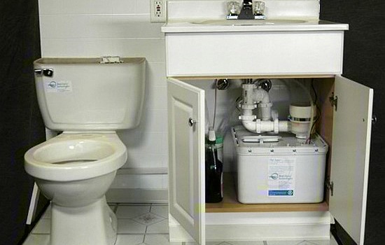 AQUS Gray Water System Recycles Sink Water to the Toilet