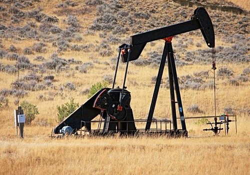 Oil rig on a prairie