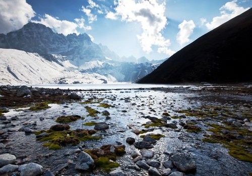 Himalayan glacier-fed stream